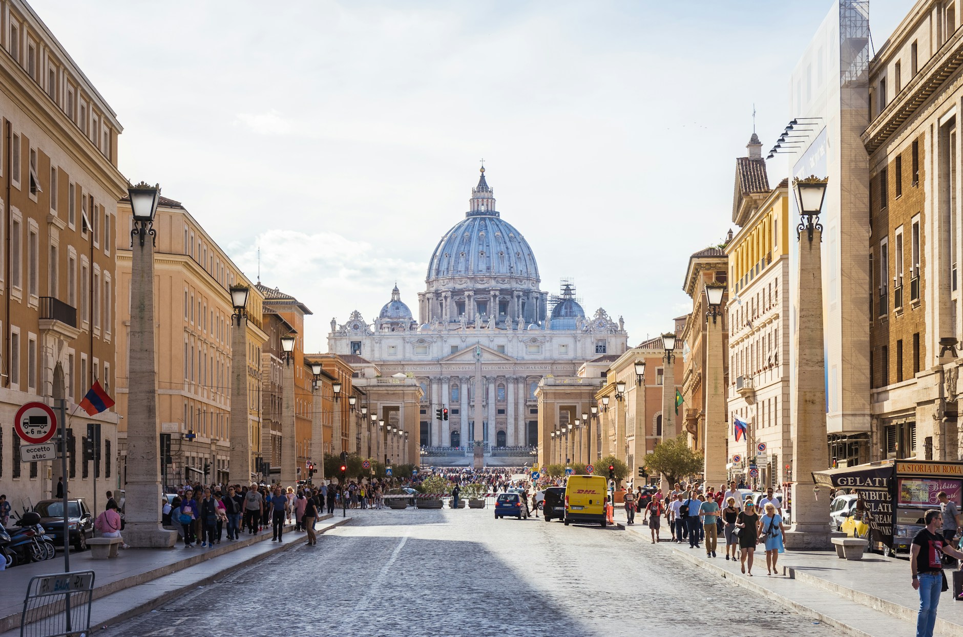 A street leading to St. Peter's Basilica in Rome