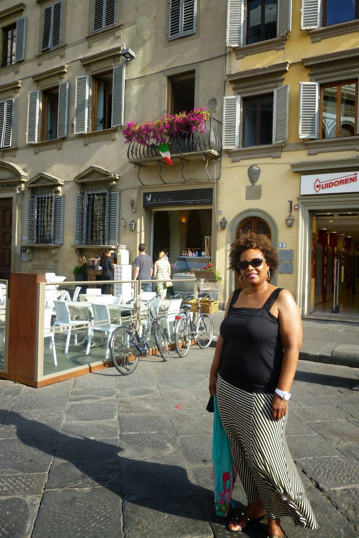 Our founder in an Italian piazza